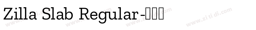Zilla Slab Regular字体转换